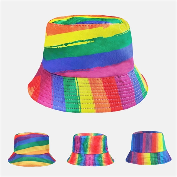 Rainbow Bucket Fisherman Hats Fashion Gay Pride Sun Cap