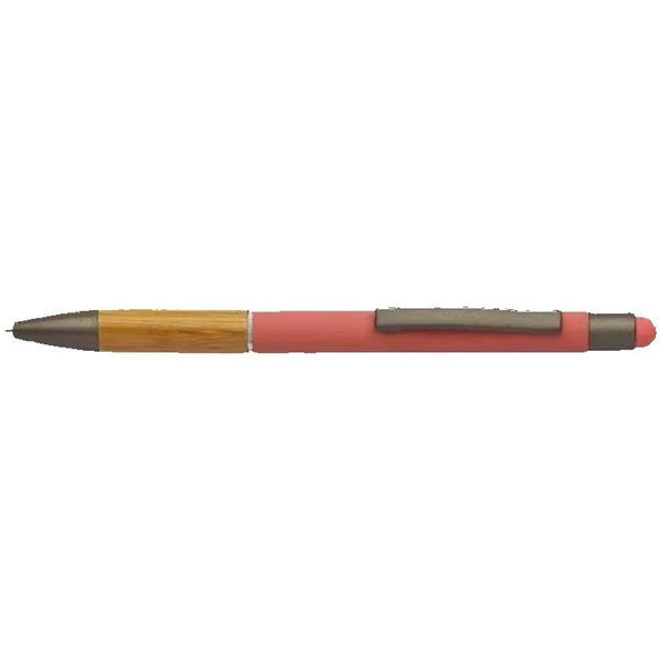 Bamboo Soft Touch Rubber Metal Pen