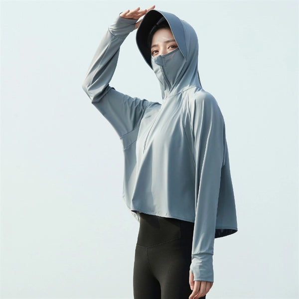 Sun Protection Jacket Hoodie Cooling Shirt with Face Mask