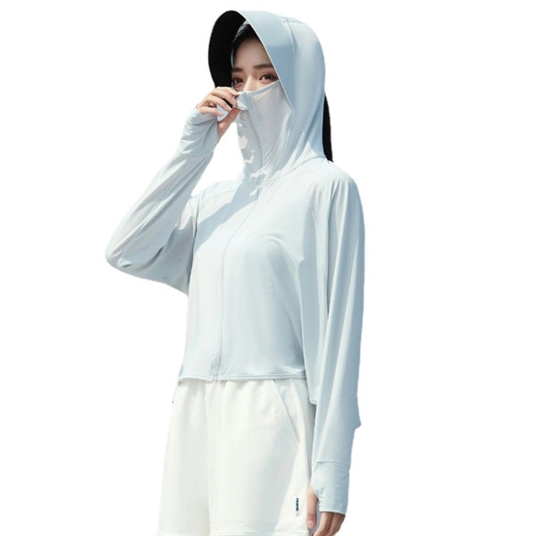 Sun Protection Jacket Hoodie Cooling Shirt with Face Mask