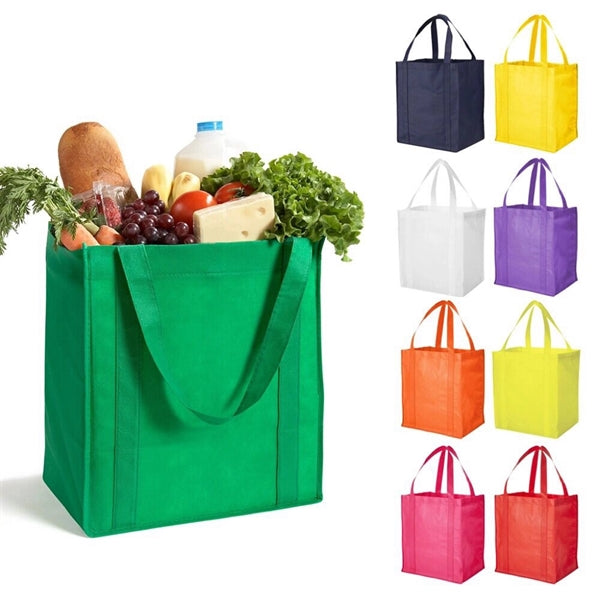 Non-Woven Grocery Tote Bag (13" W x 15" H x 8"D)