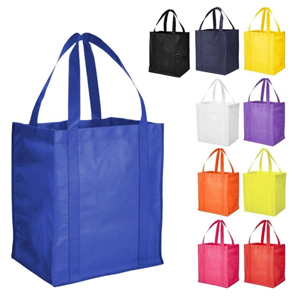 Non-Woven Grocery Tote Bag (13" W x 15" H x 8"D)
