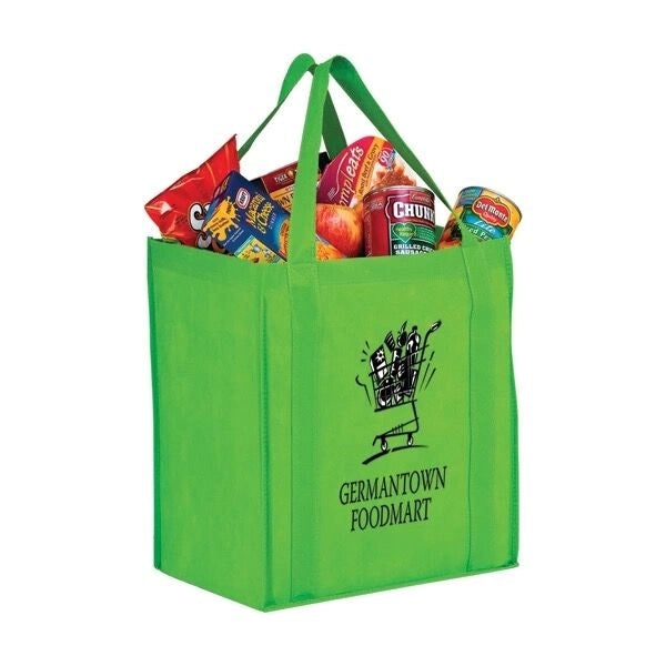 Non-Woven Grocery Tote Bag (13" W x 15" H x 8"D)