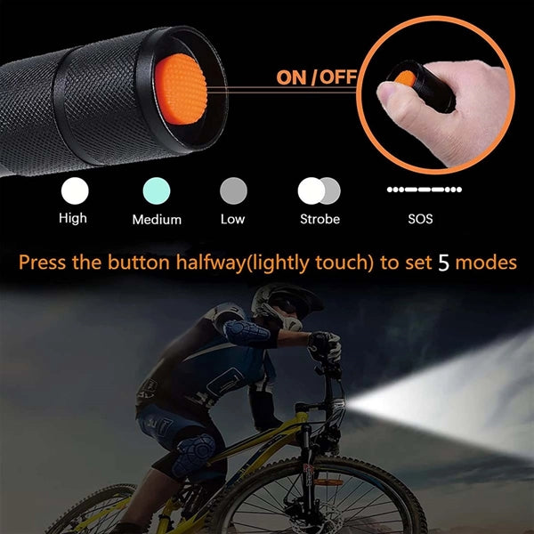 Zoomable Tactical Flashlights with High Lumens