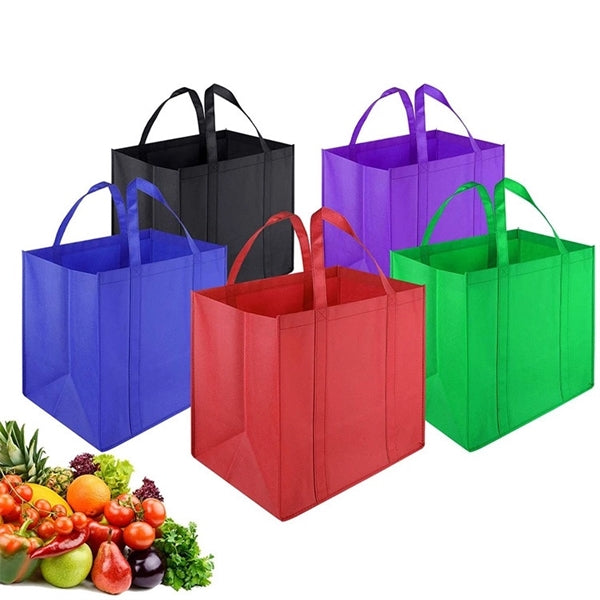 Non-Woven Grocery Tote Bag (15" W x 13" H x10"D)