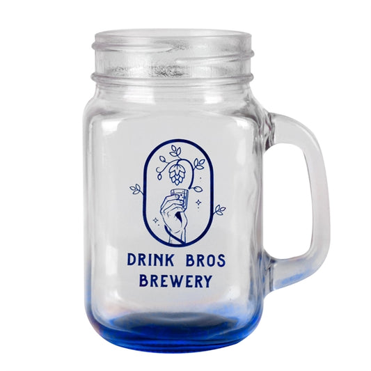 16 oz. Sunny Day Mason Jar (1 Color Imprint)