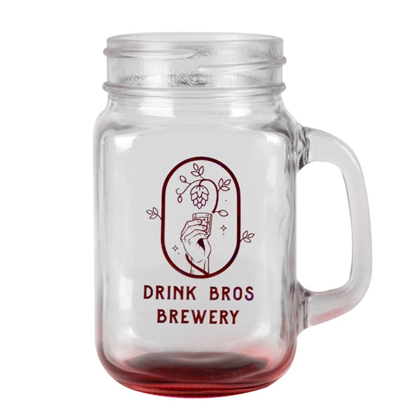16 oz. Sunny Day Mason Jar (1 Color Imprint)