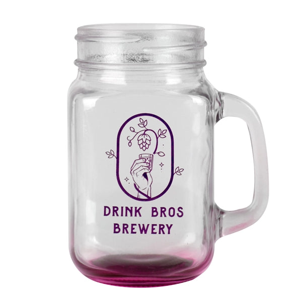 16 oz. Sunny Day Mason Jar (1 Color Imprint)