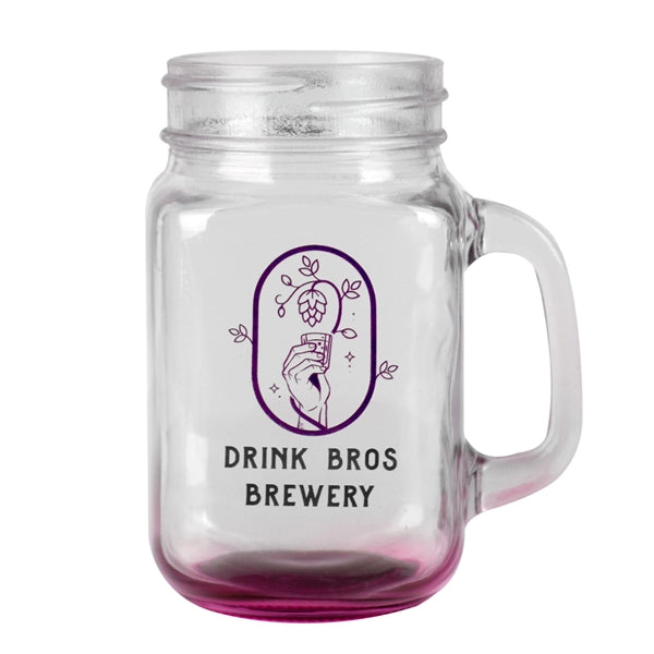 16 oz. Sunny Day Mason Jar (2 Color Imprint)