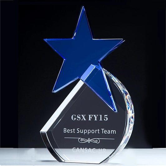 Round star crystal Award
