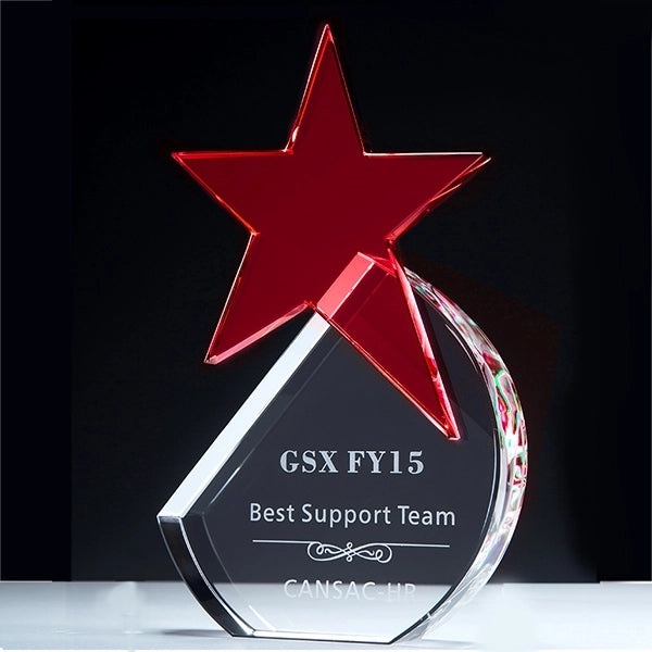 Round star crystal Award