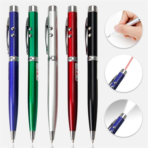 Multifunction Stylus Ballpoint Pens Laser LED Flashlight