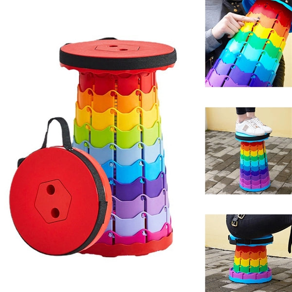 Round Cake Shape Portable Collapsible Retractable Stool