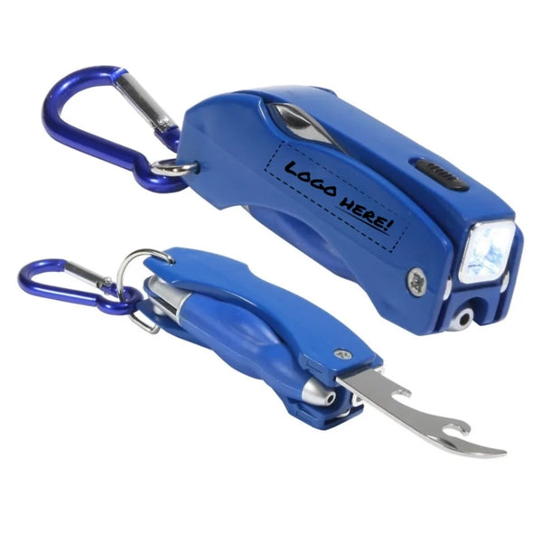 5 in 1 Multi-functional Tool Pen With Carabiner Clip