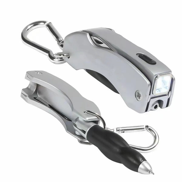 5 in 1 Multi-functional Tool Pen With Carabiner Clip