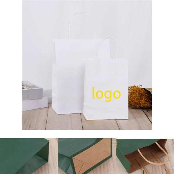 Color Environmental Protection Kraft Paper Bags With Handle