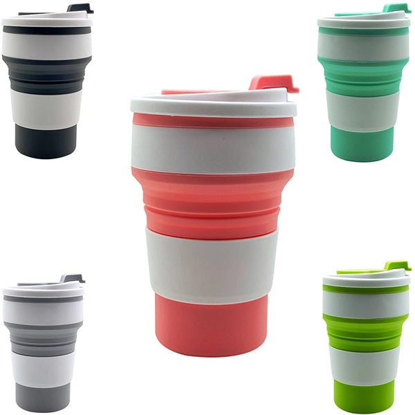 12oz Silicone Collapsible Travel Cup Foldable Camping Bottle