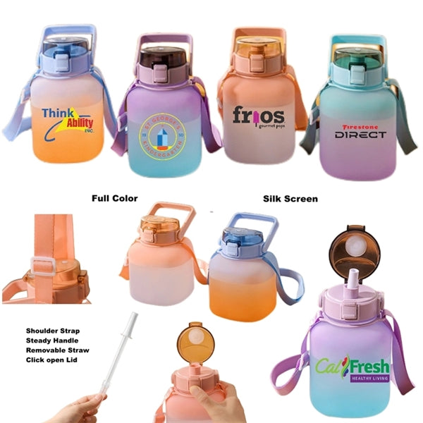 One Litre Portable Kids Sports Bottle with Strap and Handle