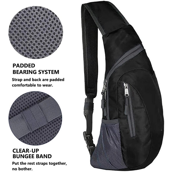 Foldable Sling Bags Shoulder Backpack Small Cross Body Pack