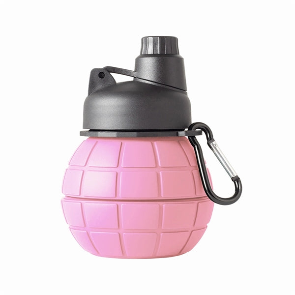 18oz Collapsible Travel Water Bottle Silicone Foldable Cup