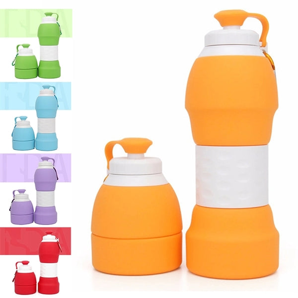 19oz Silicone Collapsible Water Bottles Portable Kettle