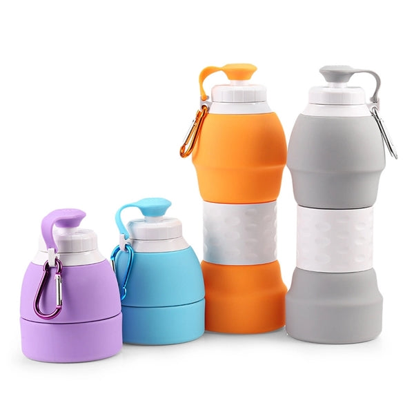 19oz Silicone Collapsible Water Bottles Portable Kettle