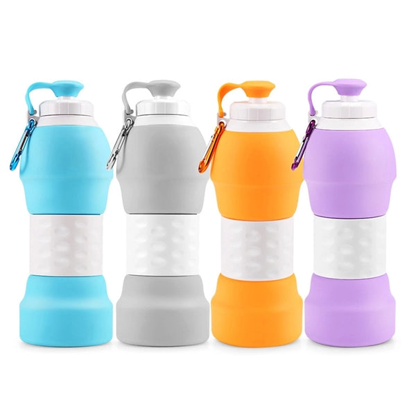 19oz Silicone Collapsible Water Bottles Portable Kettle