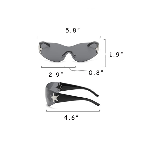 UV Protection Fashion Pentagram Beach Sunglasses