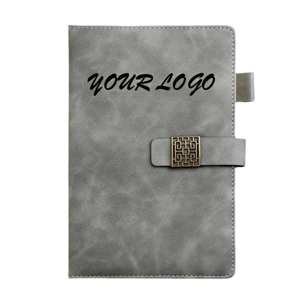 A5 Journal PU Diaries Leather Cover Magnetic buckle Notebook