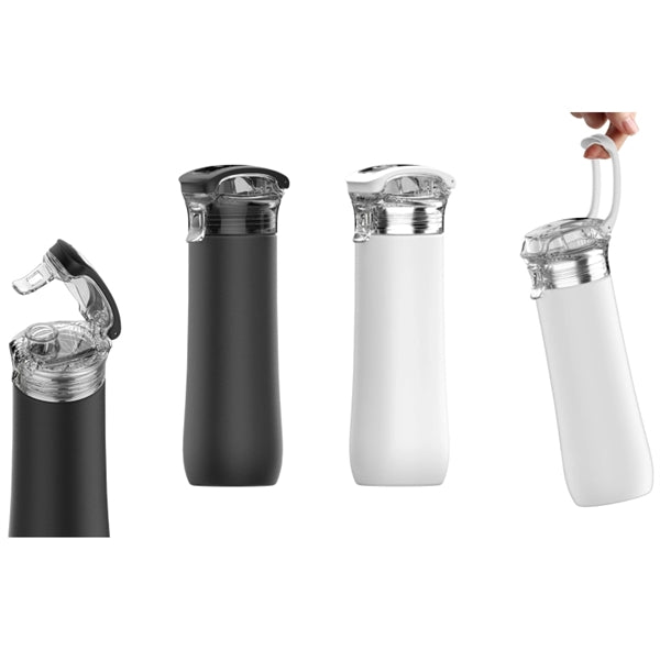 Double Wall Snap Lid Stainless Steel Water Bottle, 23 oz.
