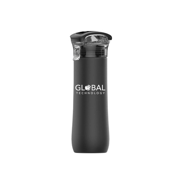 Double Wall Snap Lid Stainless Steel Water Bottle, 23 oz.