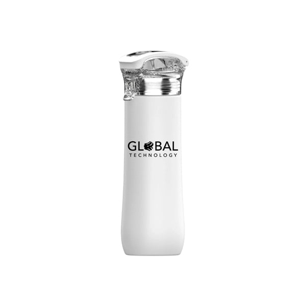 Double Wall Snap Lid Stainless Steel Water Bottle, 23 oz.