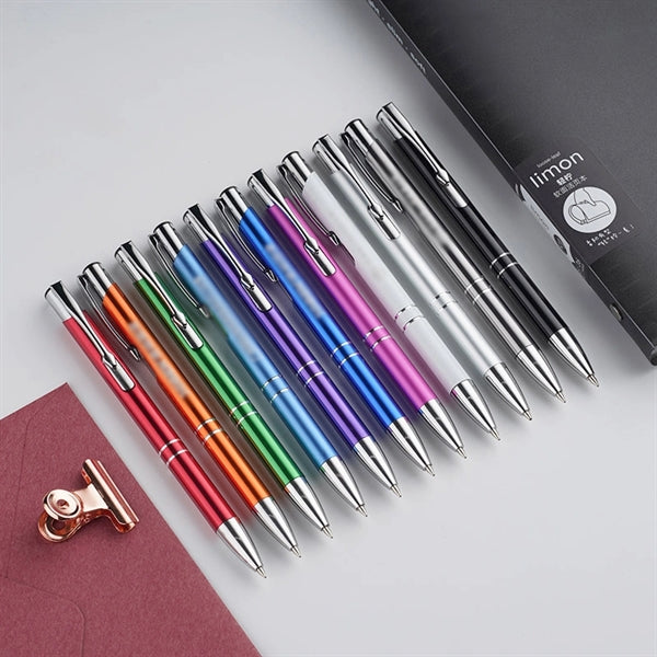 Click Metal Rollerball Retractable Office Ballpoint Pens
