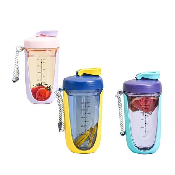18.5 oz Plastic Shaker Water Bottle Sports Protein