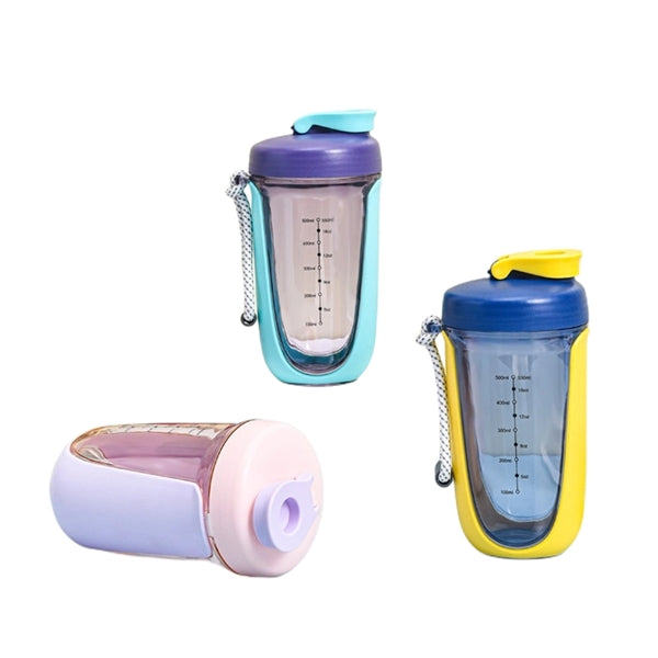 18.5 oz Plastic Shaker Water Bottle Sports Protein