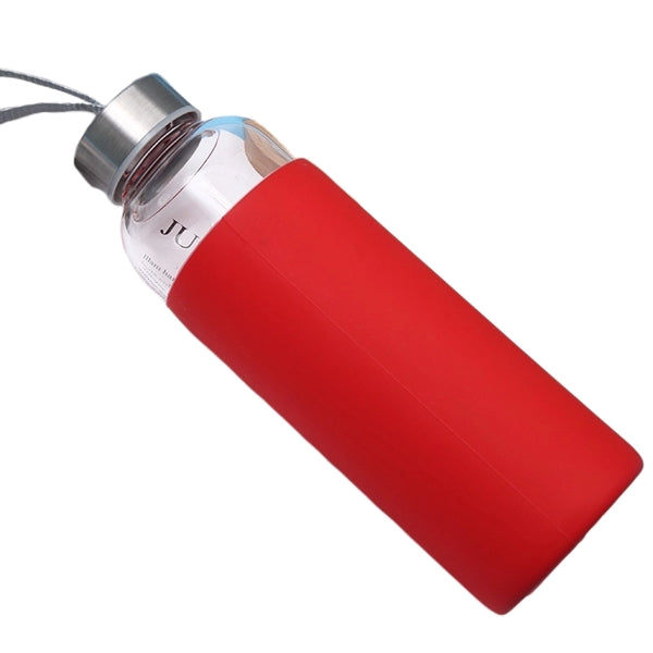 12/18 oz Borosilicate Glass Bottle with Silicone Sleeve