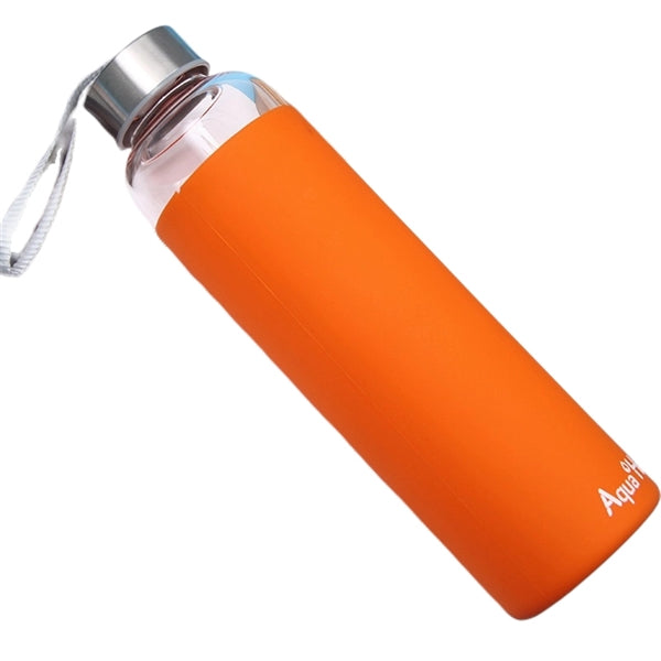 12/18 oz Borosilicate Glass Bottle with Silicone Sleeve
