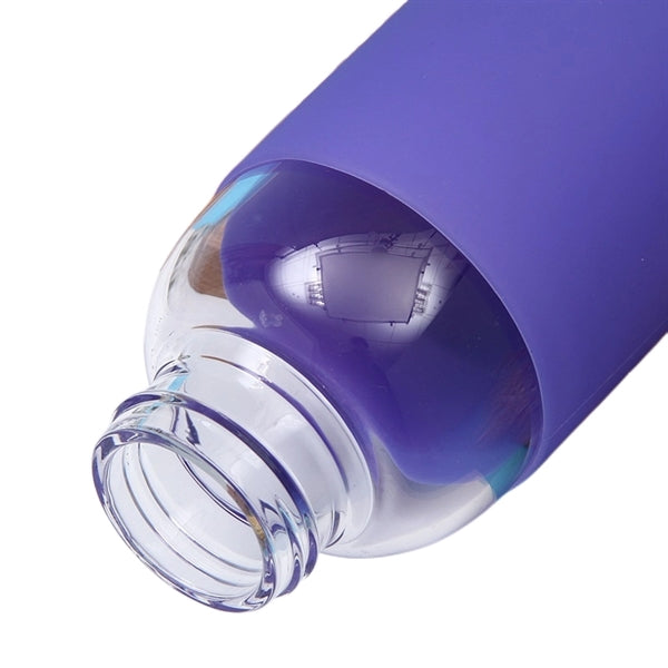 12/18 oz Borosilicate Glass Bottle with Silicone Sleeve