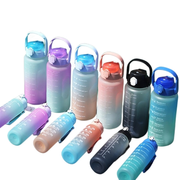 30/68 oz Water Bottle with Straw Motivational Time Marker