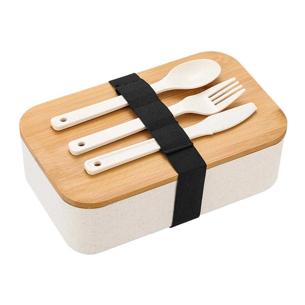 Bamboo Lid Lunch Bento Box Set