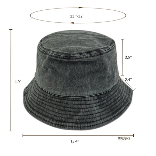Washed Cotton Bucket Hat