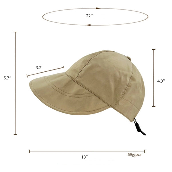 Unisex Packable Washed Cotton Bucket Hat