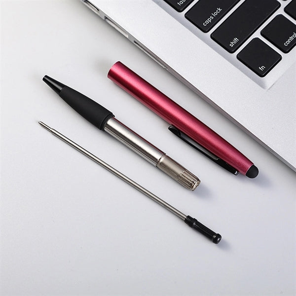 2 in 1 Retractable Ballpoint Stylus Pen For Touch Screens