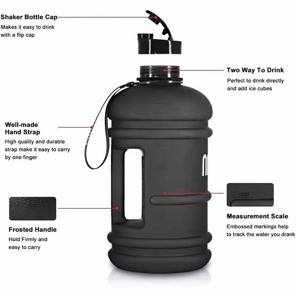 Half Gallon Water Bottle with Handle