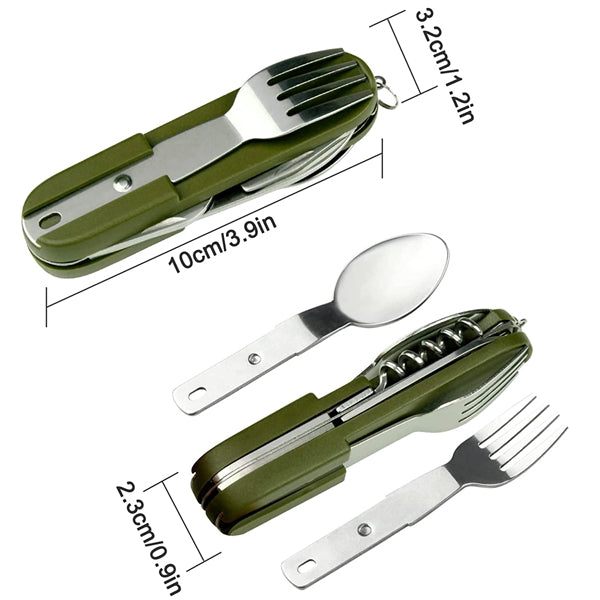 7 in 1 Stainless Steel Folding Tableware