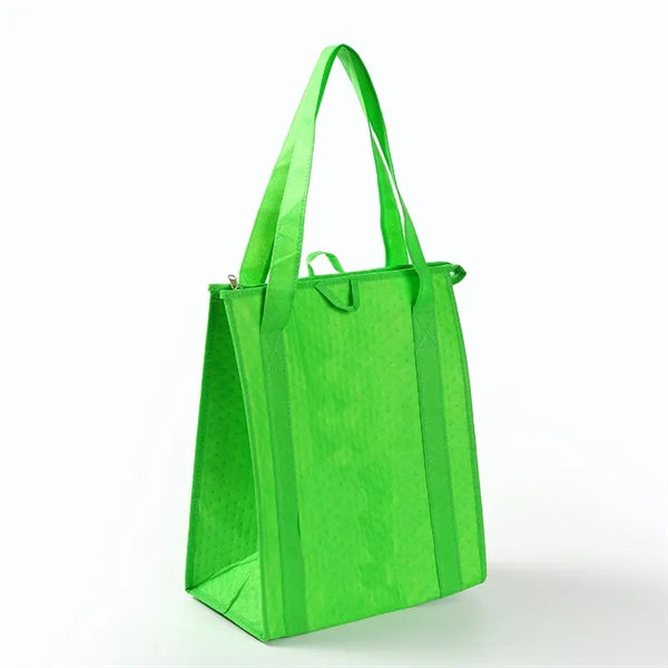 Eco Friendly Zipper Non Woven Lunch Cooler Tote Bag