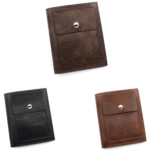 Casual Formal Leather Wallet Rfid Blocking Slim Flip Purse