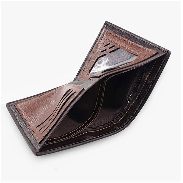 Casual Formal Leather Wallet Rfid Blocking Slim Flip Purse