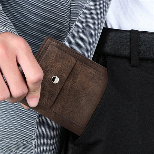 Casual Formal Leather Wallet Rfid Blocking Slim Flip Purse