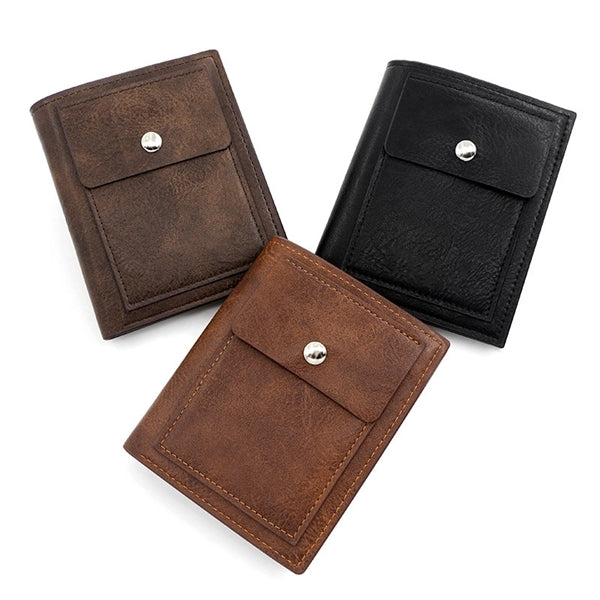 Casual Formal Leather Wallet Rfid Blocking Slim Flip Purse